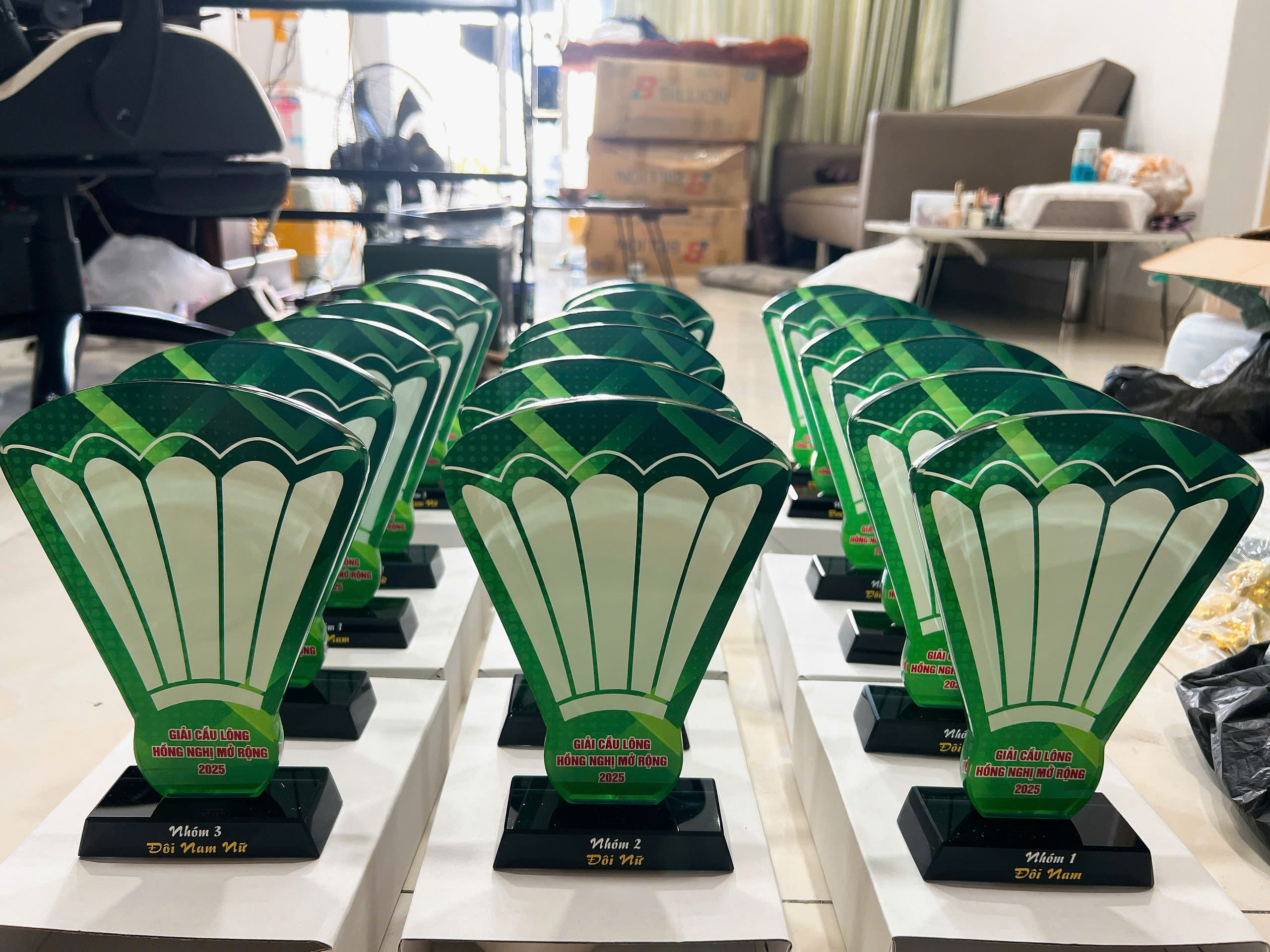 Cúp Thủy Tinh Cầu Lông