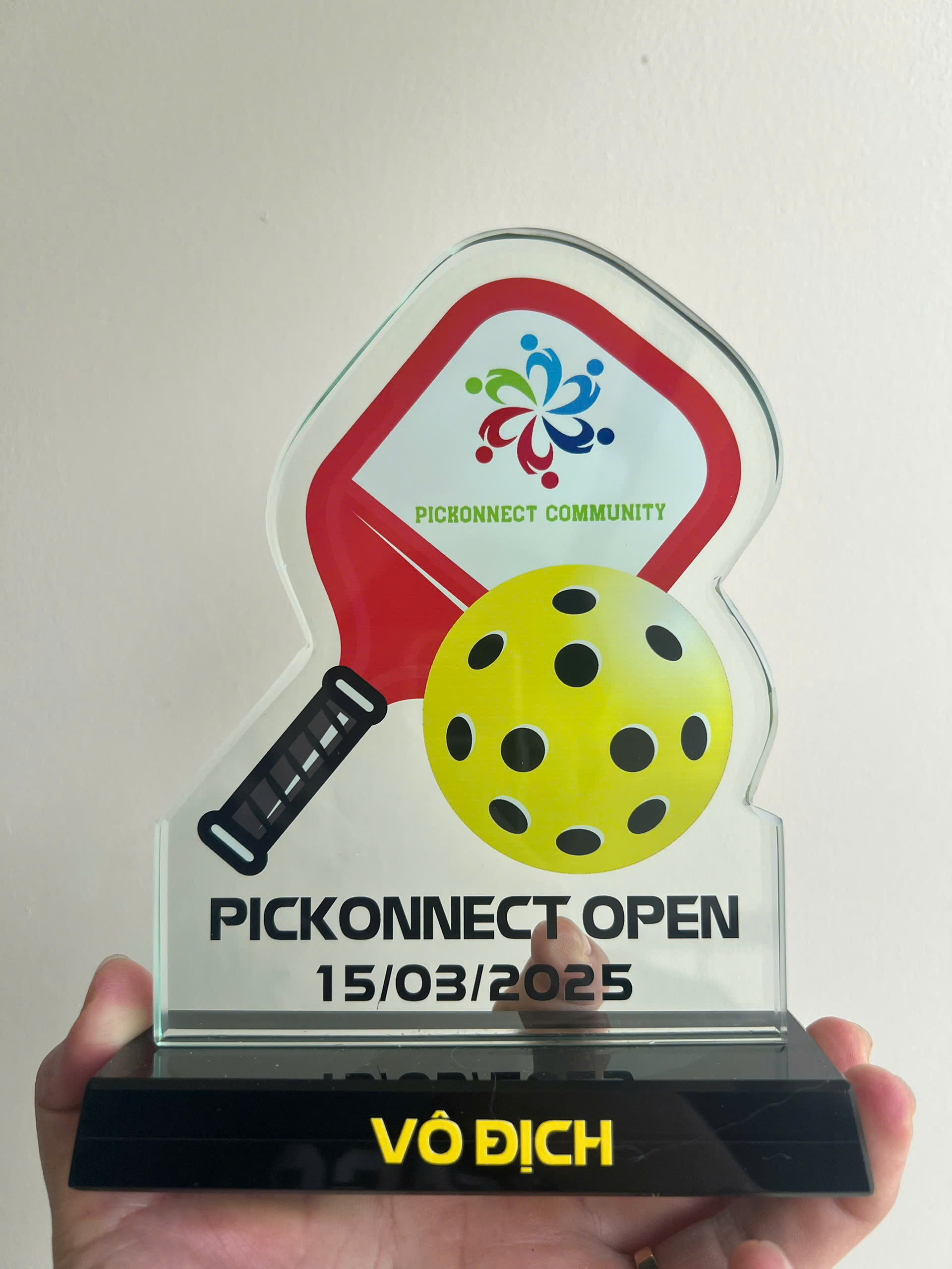 Cúp Thủy Tinh Pickleball 02