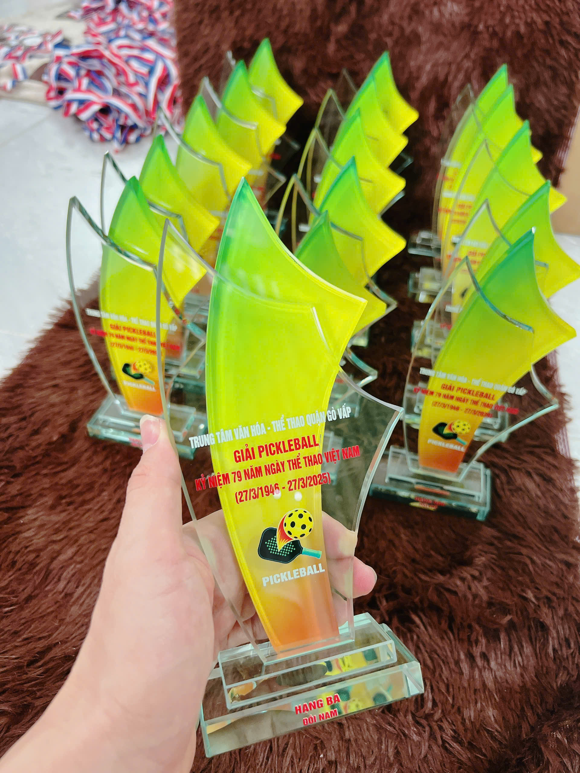 Cúp Thủy Tinh Pickleball 03