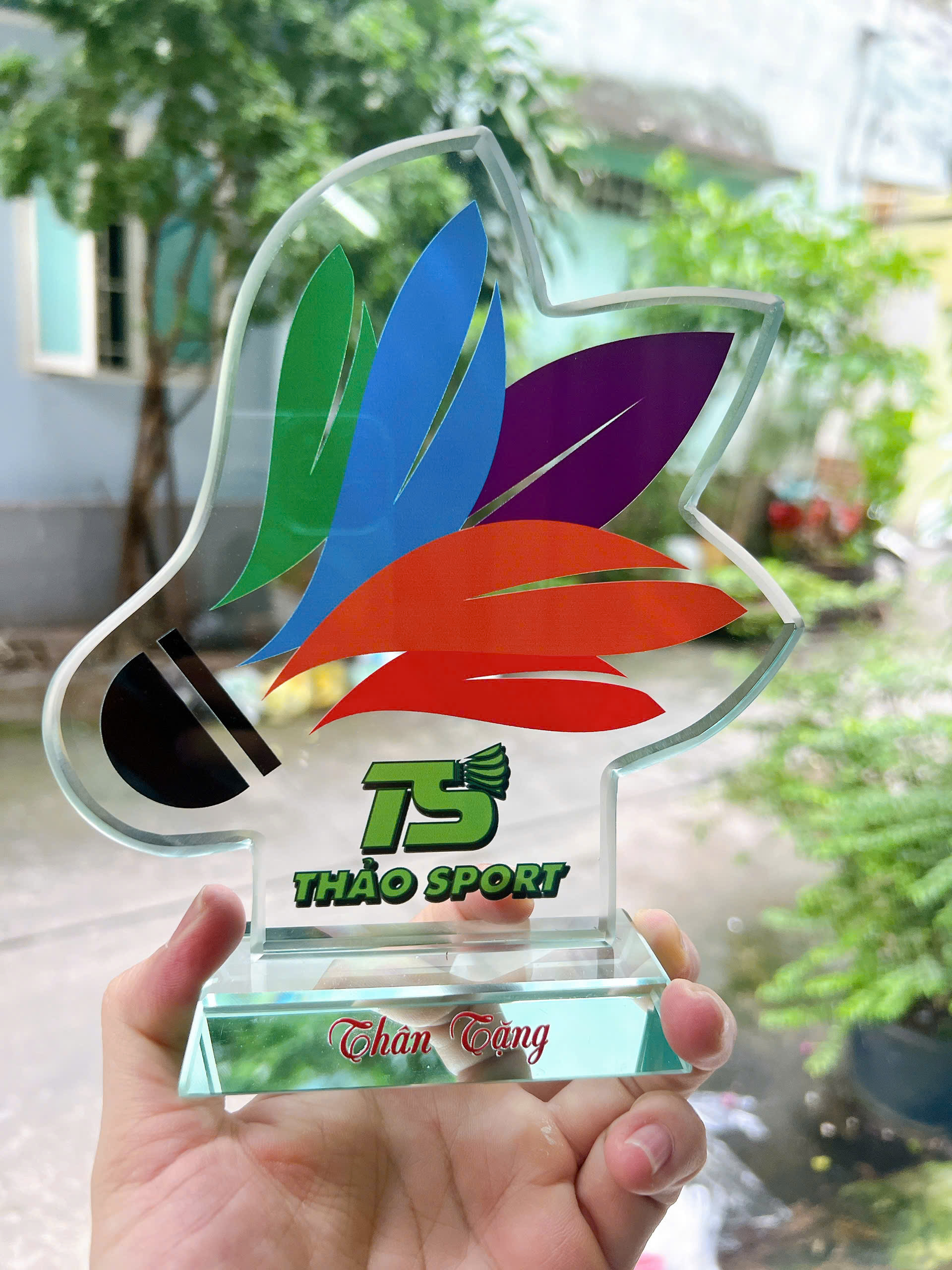 Cúp Thủy Tinh Cầu Lông 01