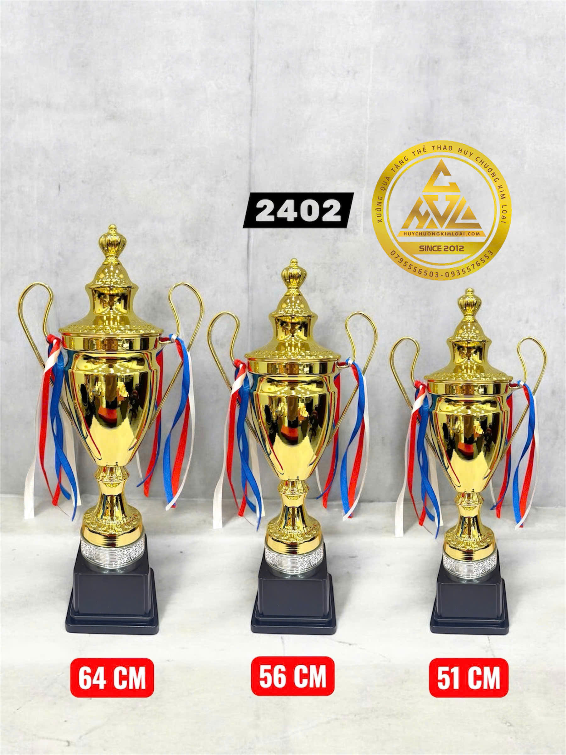Cúp Kim Loại vàng 2402